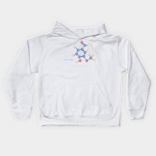 Abstract vaniline molecule vector model Kids Hoodie